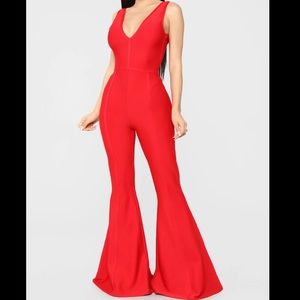 Red Soft Bandage Jumpsuit ❤️